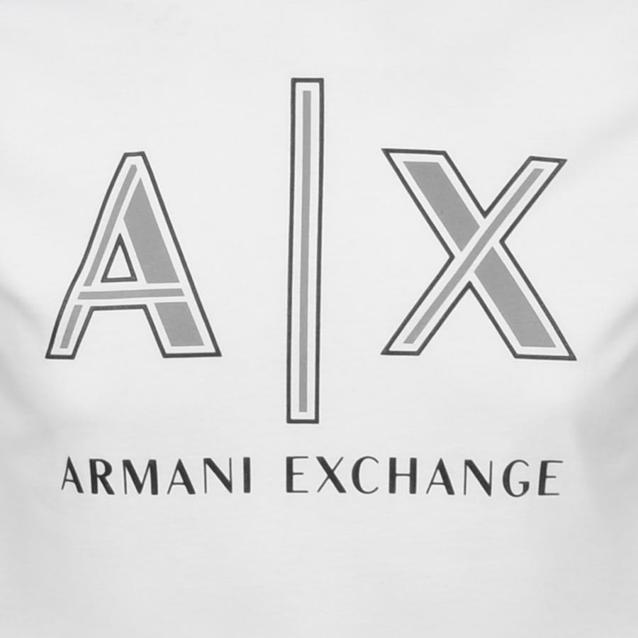 Alternative Image for ProductArmani Exchange Crew Neck Logo T Shirt White3